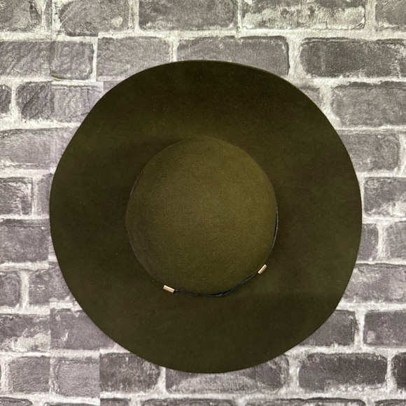 NWT Tart wide brim floppy hat green 100% wool OS